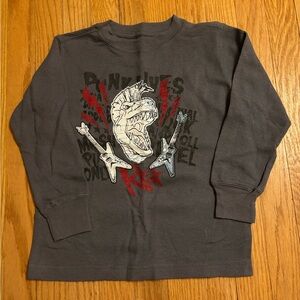 NWOT Little Boys Dinosaur Graphic Long Sleeve Thermal Shirt - Size XS (4/5)